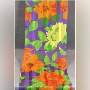 NEW Accessory Street Designer Scarf 58”X15” Colorful Polyester Italy Vintage
